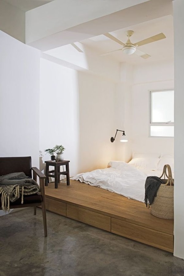 Habitación con dos niveles