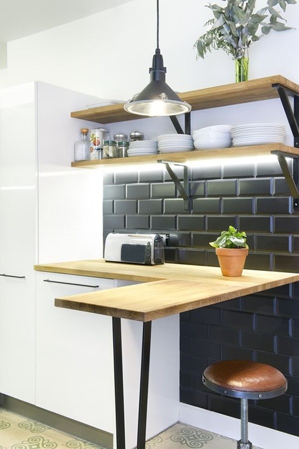 Barra de cocina de madera