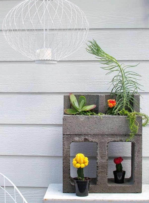 Decora con bloques de cemento