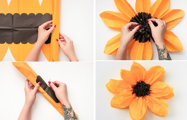 Flores de papel para fiestas