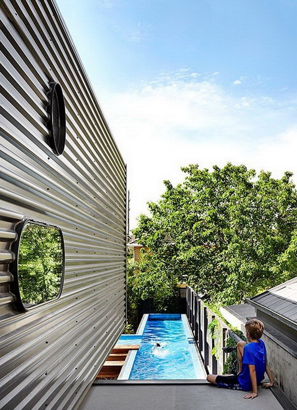 Piscina alargada