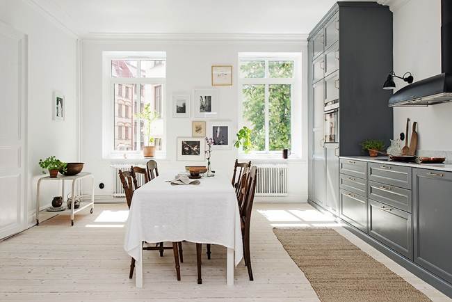 Cocina y comedor en uno