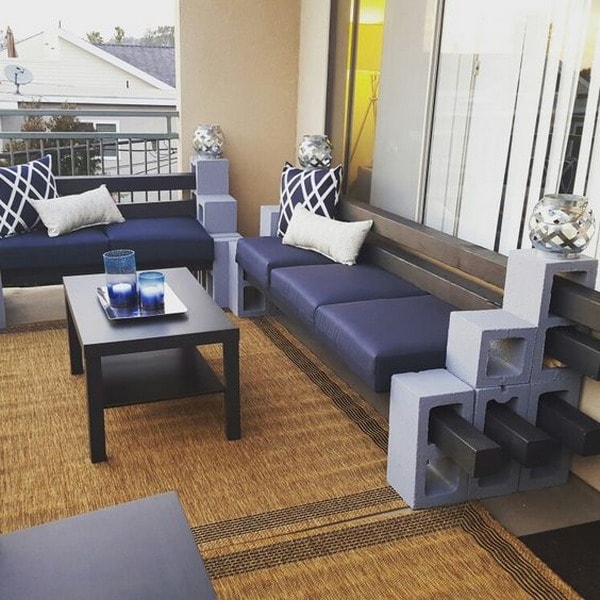 Más ideas para decorar con bloques de cemento