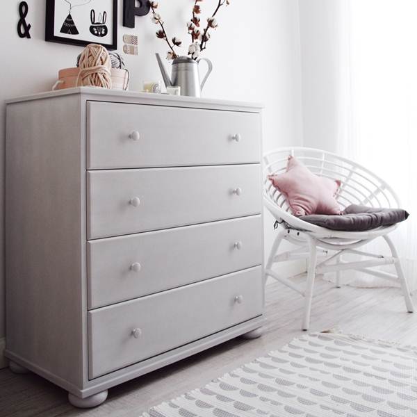 Muebles blancos para dormitorios infantiles estilo nórdico