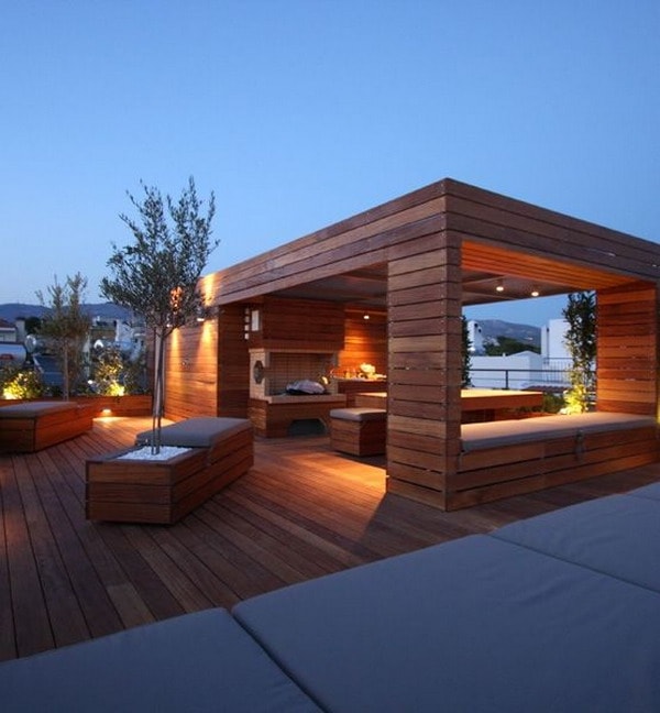 Mucha madera en terrazas