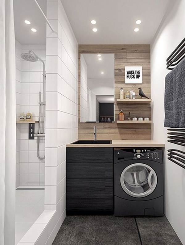 Lavadero en el cuarto de baño
