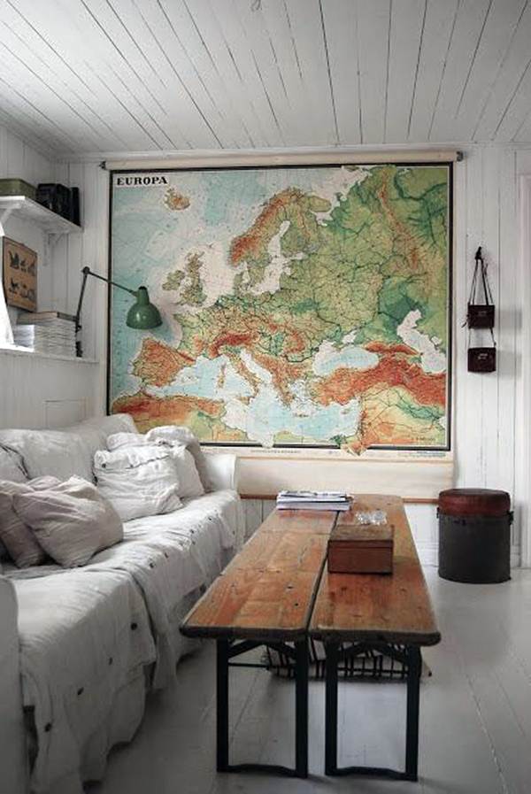Gran mapa para decorar el salón