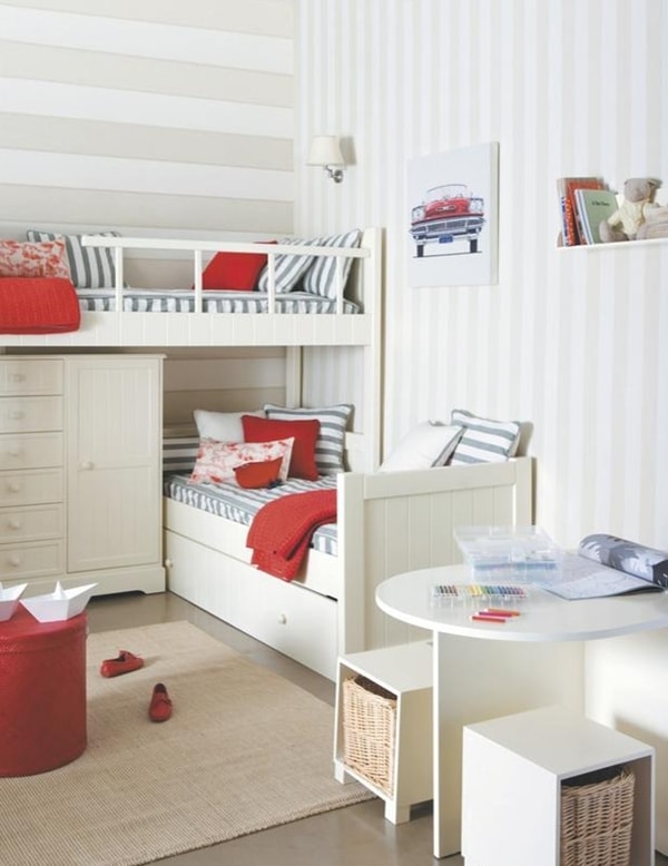 Pared infantil a rayas