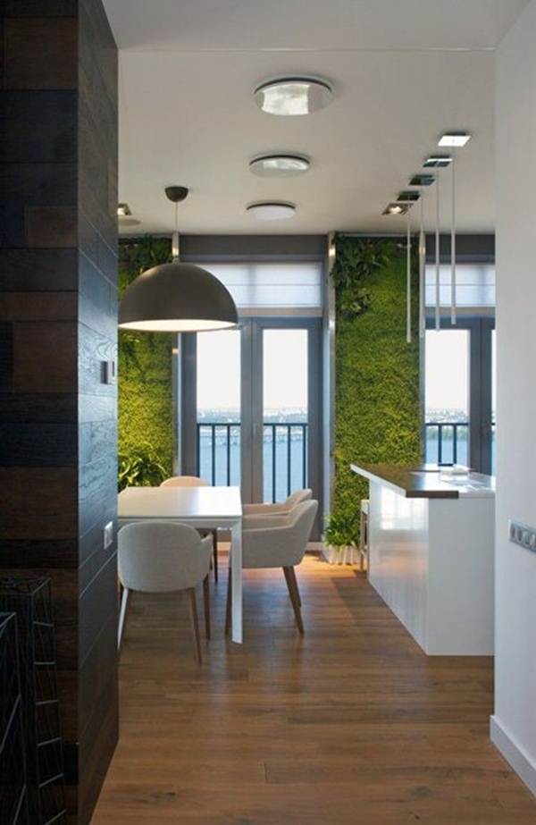 jardín vertical en la cocina