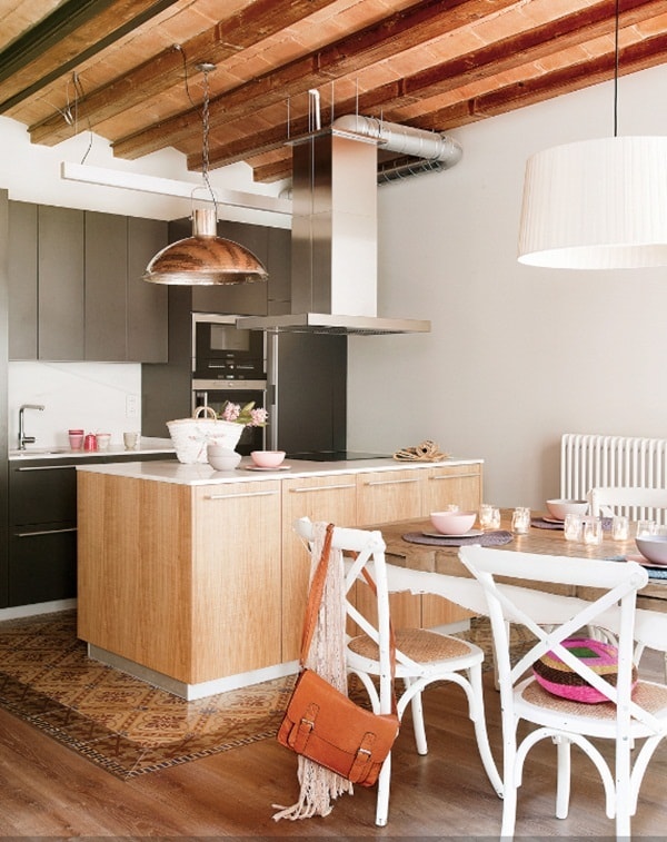 Isla en cocina abierta