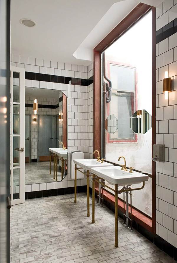 Baño con estilo vintage