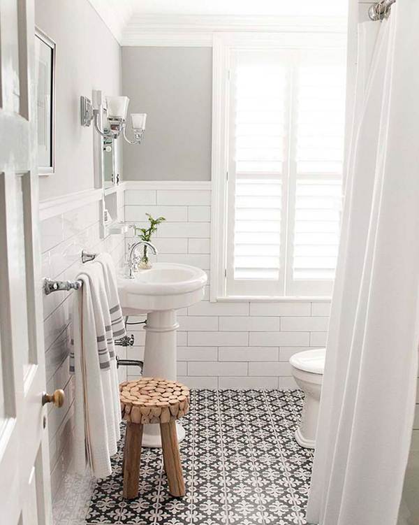 Baño con estilo vintage