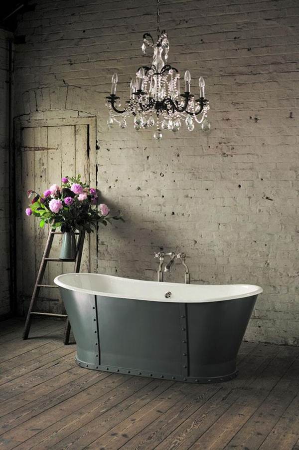 Bañera exenta para un baño vintage