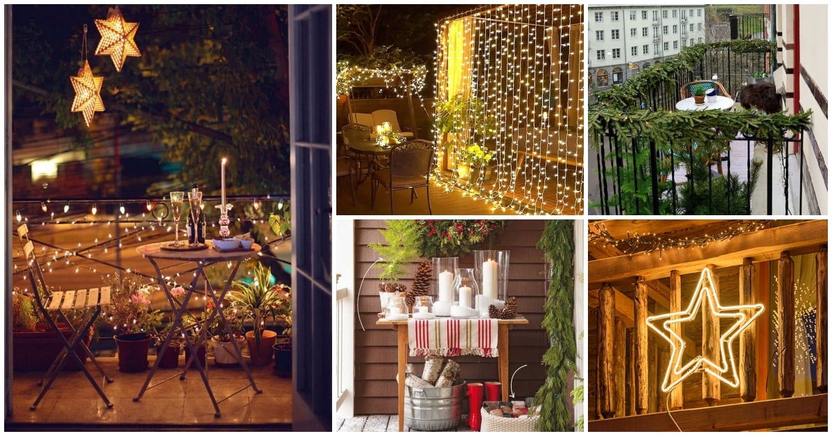 Ideas para decorar balcones en Navidad