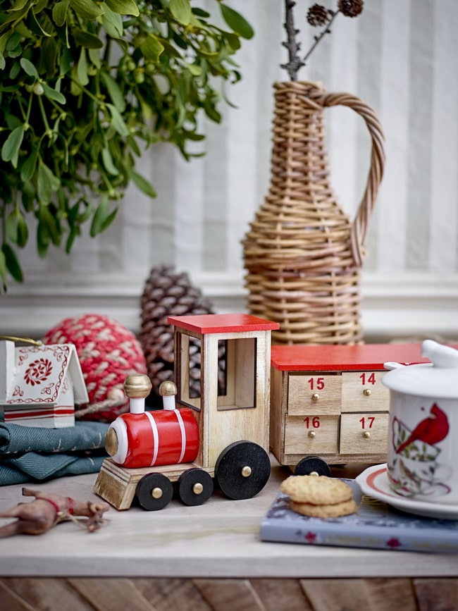 Trencito navideño de madera