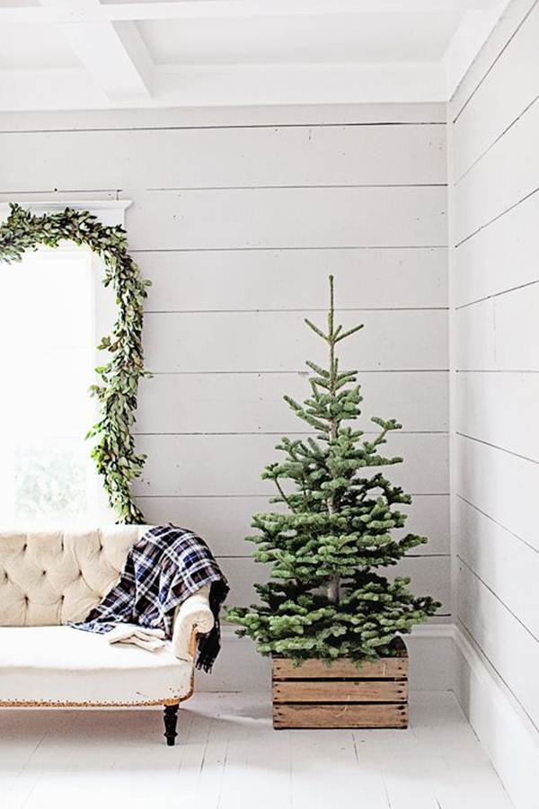 Árbol de Navidad en caja de madera