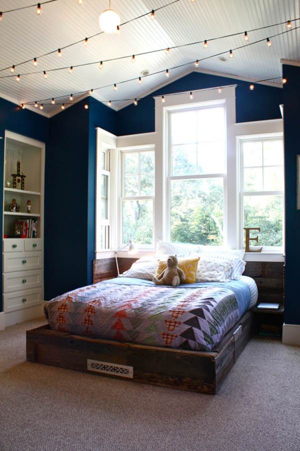Luces para decorar el dormitorio para la Navidad