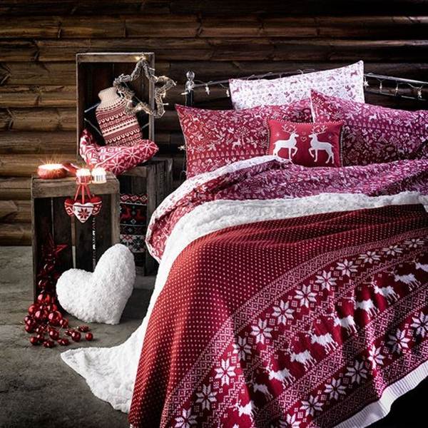 Textil navideño para el dormitorio