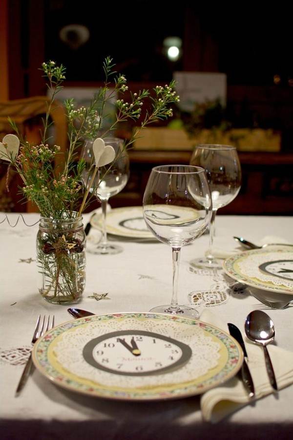 Decoración para la mesa de fin de año