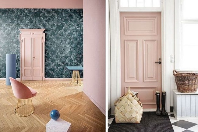 Puertas de interior en color rosa