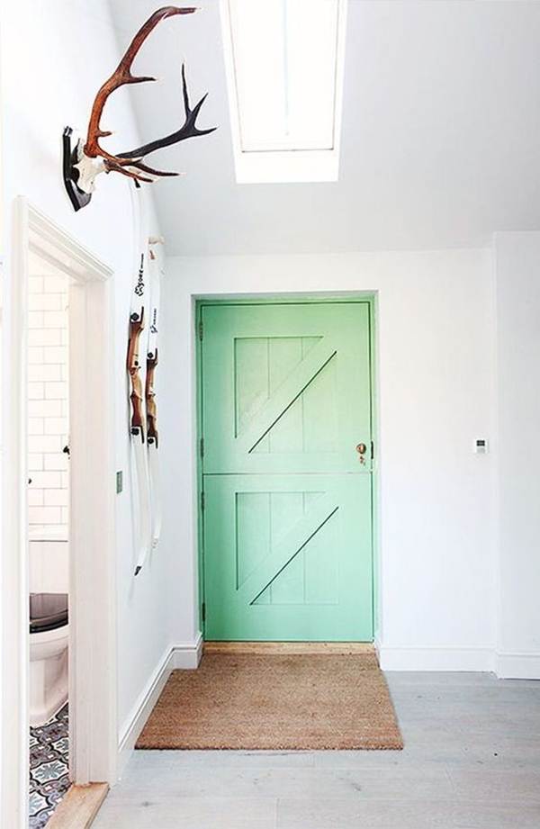 Puerta en color verde