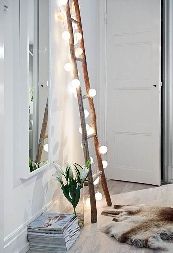 Escalera de mano para decorar el recibidor