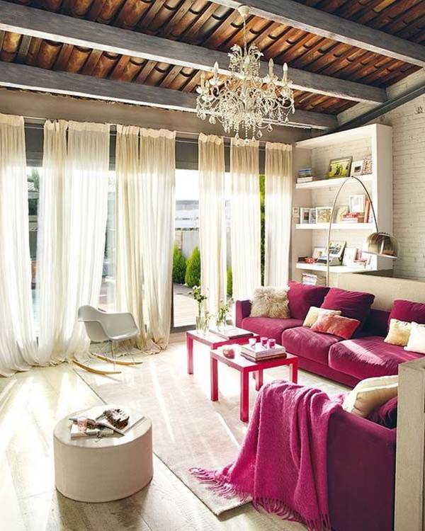 Cortinas largas para el living