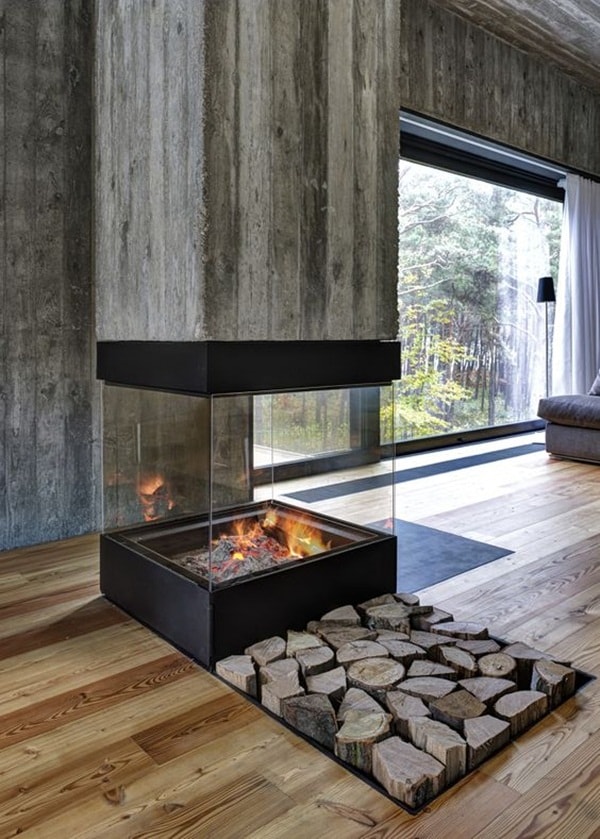 Chimenea de cristal