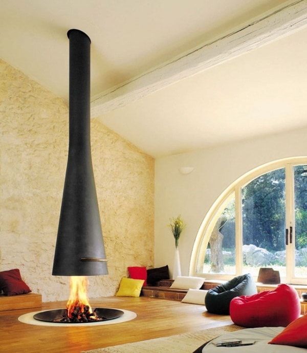 Chimenea suspendida