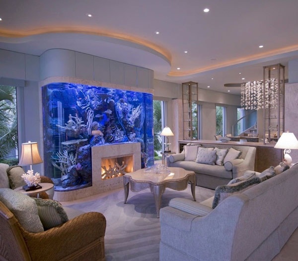 Chimenea en un acuario