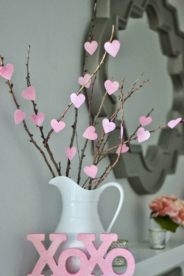 Jarrones decorados para San Valentín