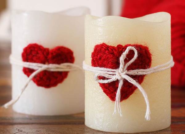 Arreglos con velas para San Valentín