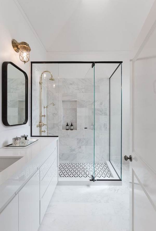 Mármol en el baño