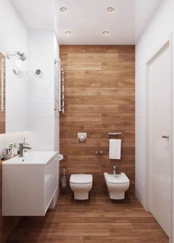 Efecto madera en el baño