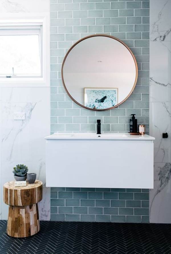 Tonos pastel para el baño