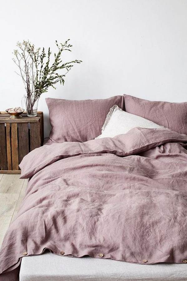 Dormitorio soft en tono rosa