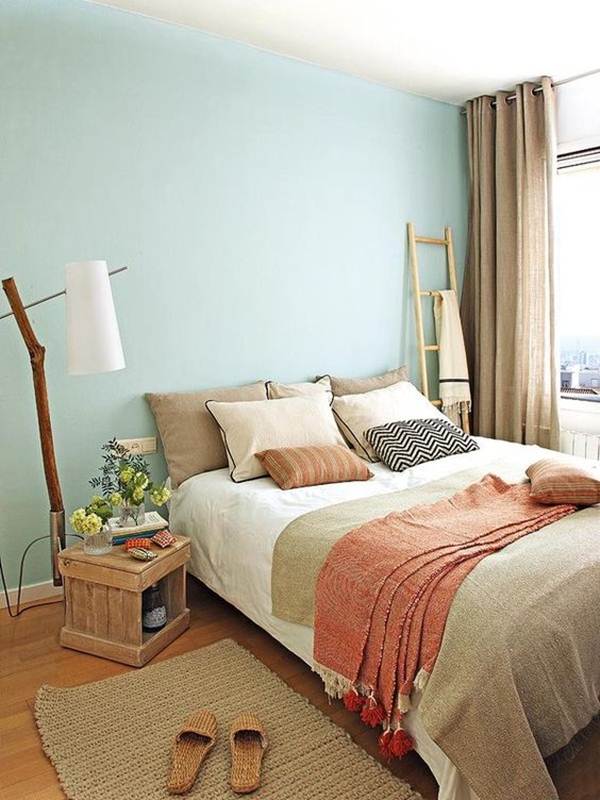 Dormitorio soft con varios tonos naturales
