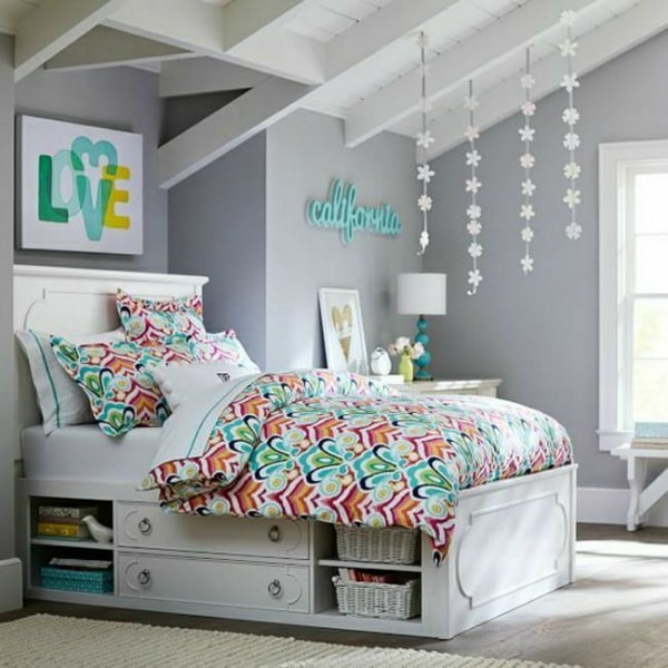 Dormitorio infantil en color gris