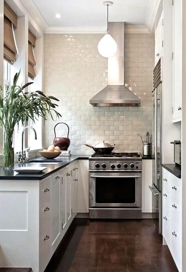 Cocina pequeña en U
