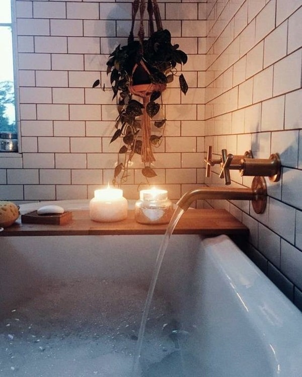 Velas en el baño