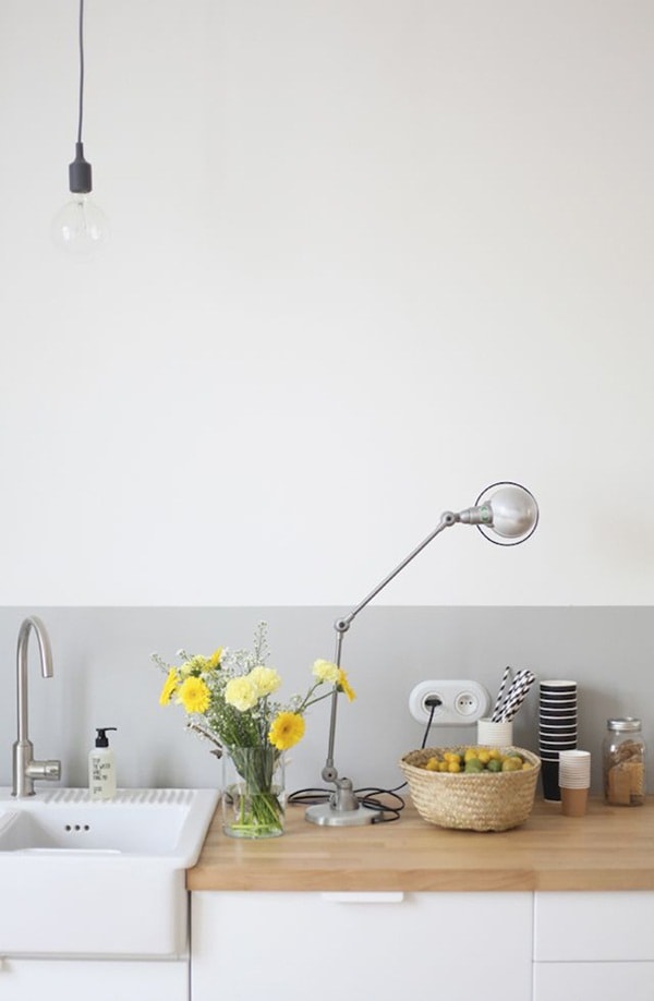 Flores en la cocina
