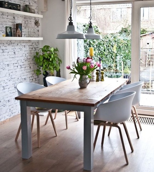 Comedor con flores