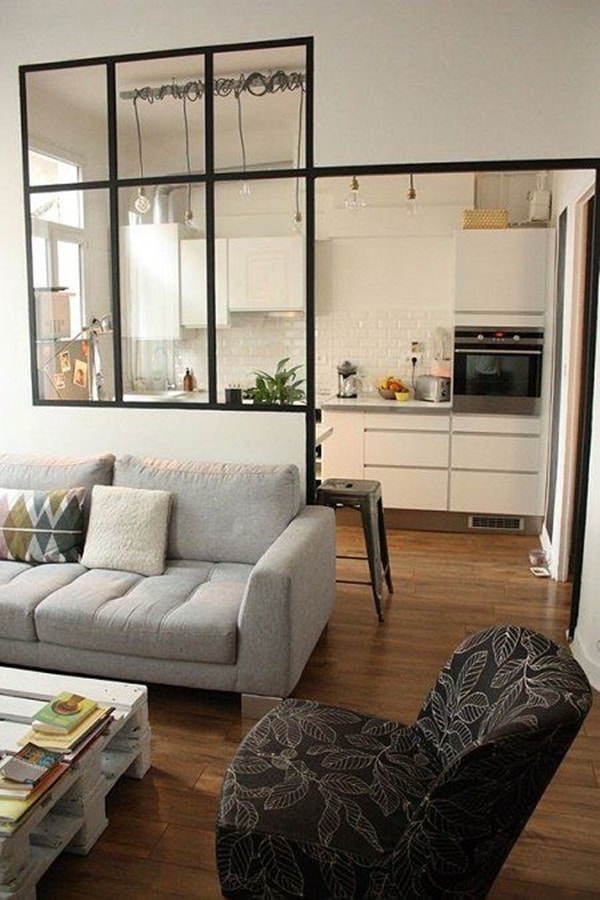 Salón y cocina integrados