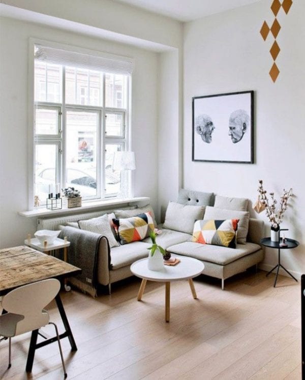 Salas pequeñas con pocos muebles