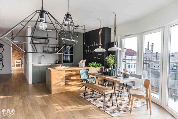 Cocina y comedor integrados