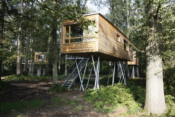 Casas en árboles con estilo escandinavo