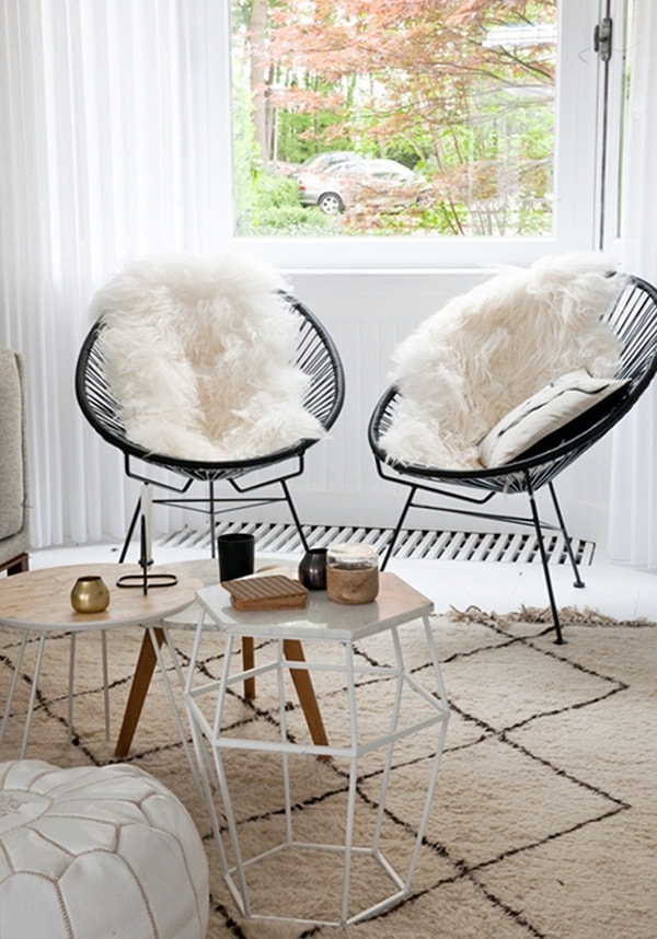 Decoración estilo nórdico bohemio
