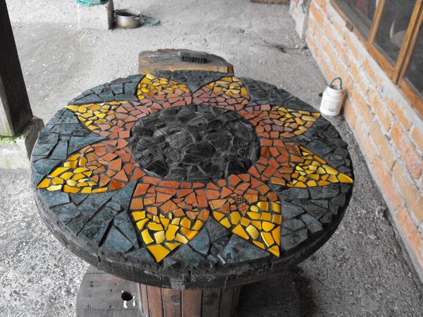 Mesas con mosaiquismo
