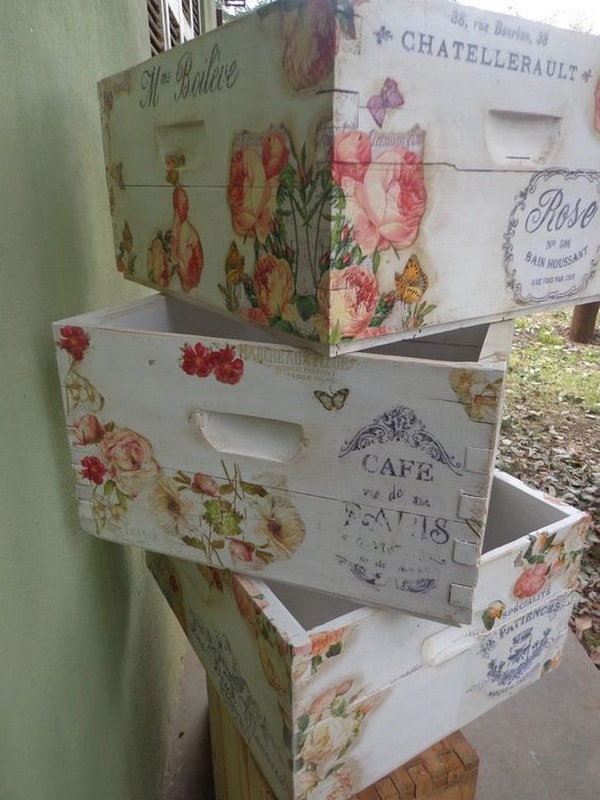 Decoración de cajas de madera