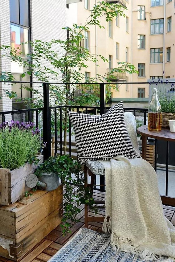 Rincones de lectura en balcones